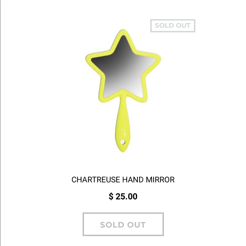 NIB Jeffree Star Cosmetics Chartreuse Star Mirror